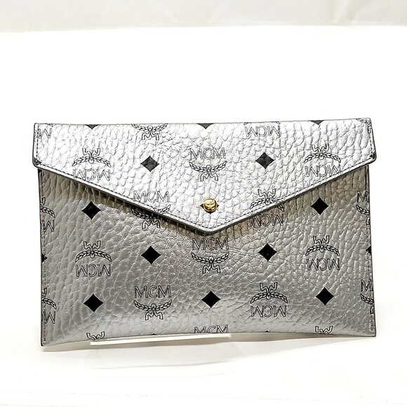 Mcm Handbags - No Tariff Mcm Clutch Bag Silver Pvc #198881M24B